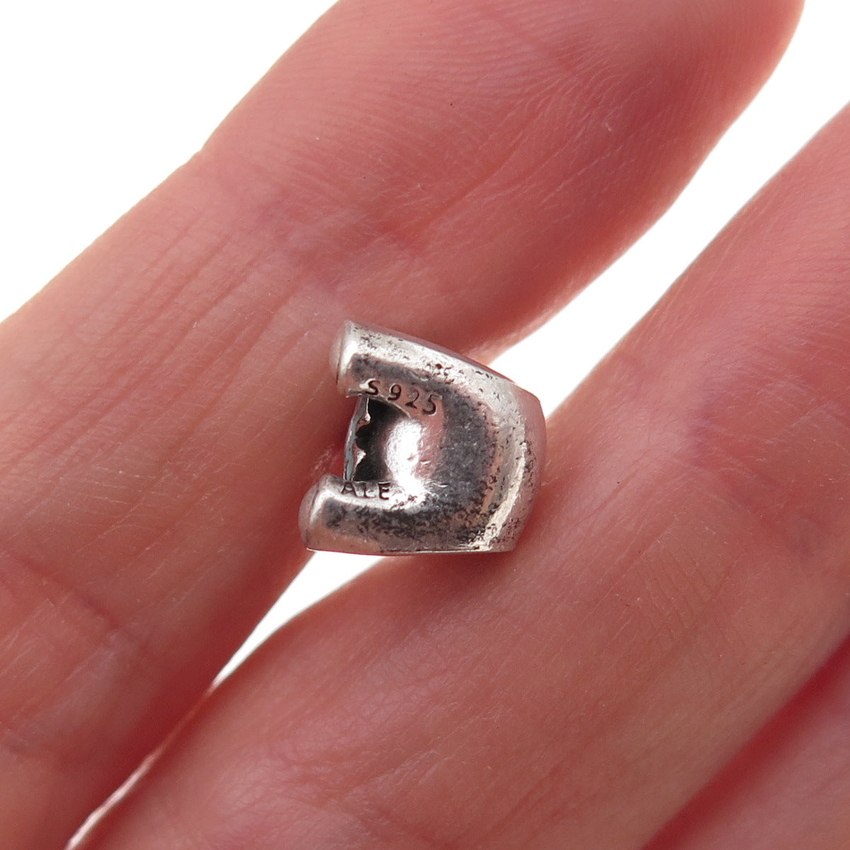 Pandora 925 Sterling Silver Enamel It's a Boy Teddy Bear Slide Bead Charm