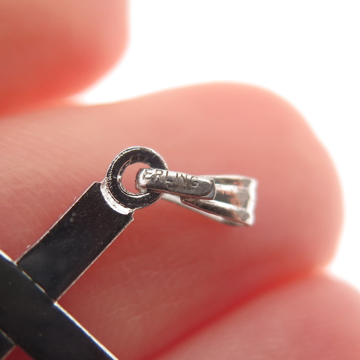 925 Sterling Silver Vintage Floral Cross Religious Charm Pendant