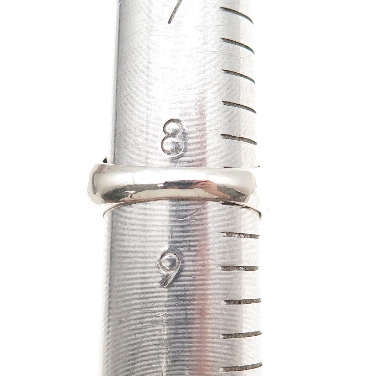 925 Sterling Silver Vintage Modernist Oxidized Ring Size 8.5