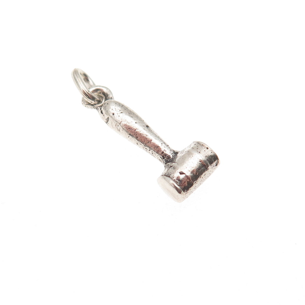 925 Sterling Silver Antique Art Deco Gavel 3D Mini Charm Pendant