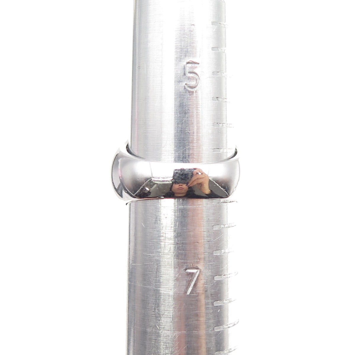 925 Sterling Silver Real Round-Cut Black Spinel & C Z Yin Yang Ring Size 6.25