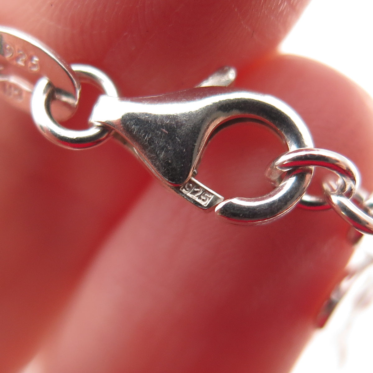 925 Sterling Silver Vintage Fleur de Lis Link Bracelet 7.25"