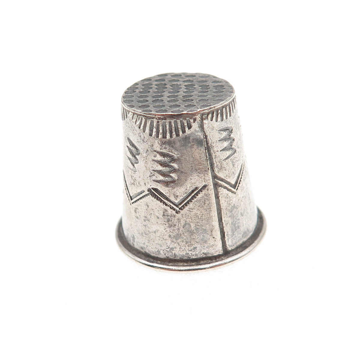 Old Pawn 925 Sterling Silver Vintage Southwestern Tribal Sewing Thimble
