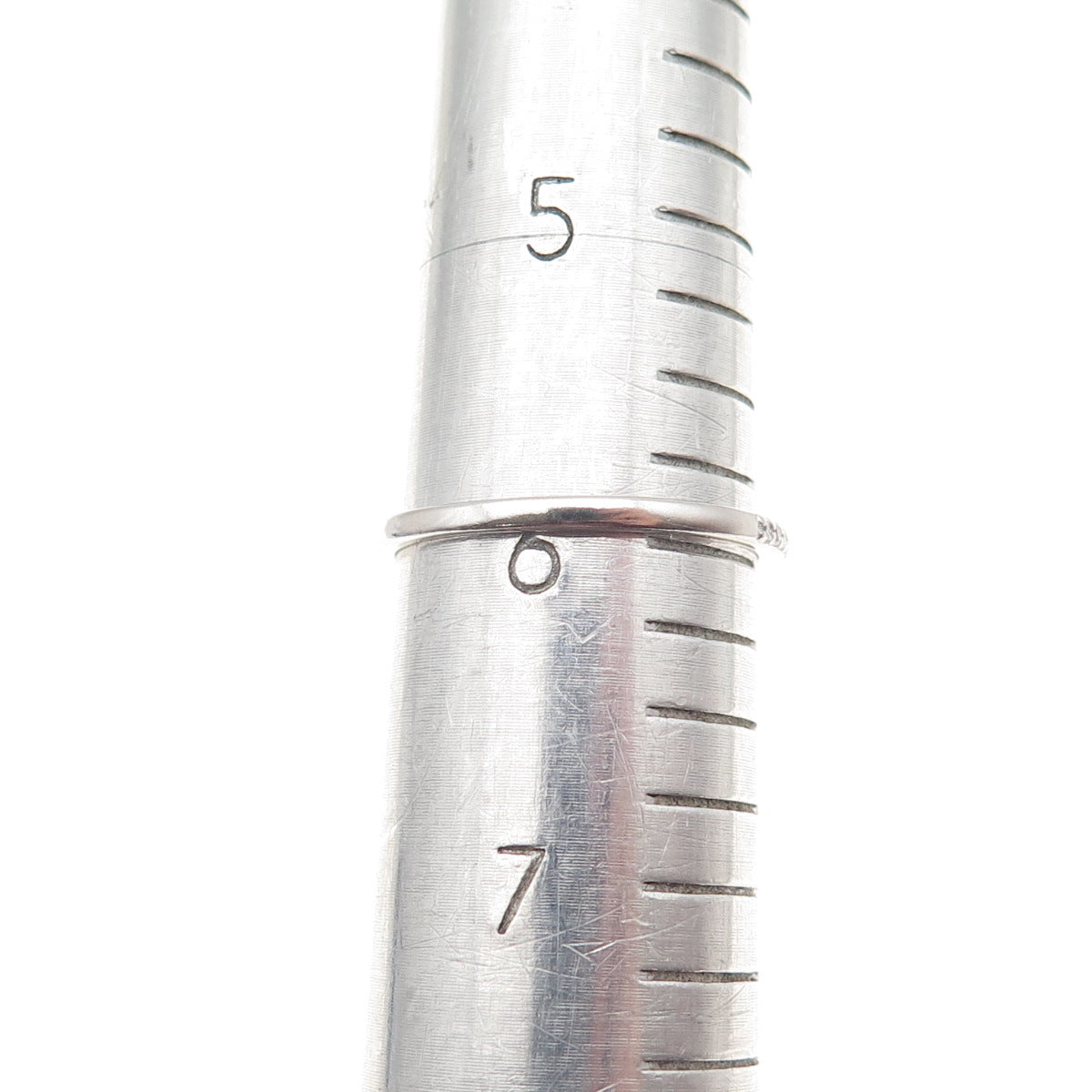 925 Sterling Silver Round-Cut C Z Half Eternity Stackable Band Ring Size 6