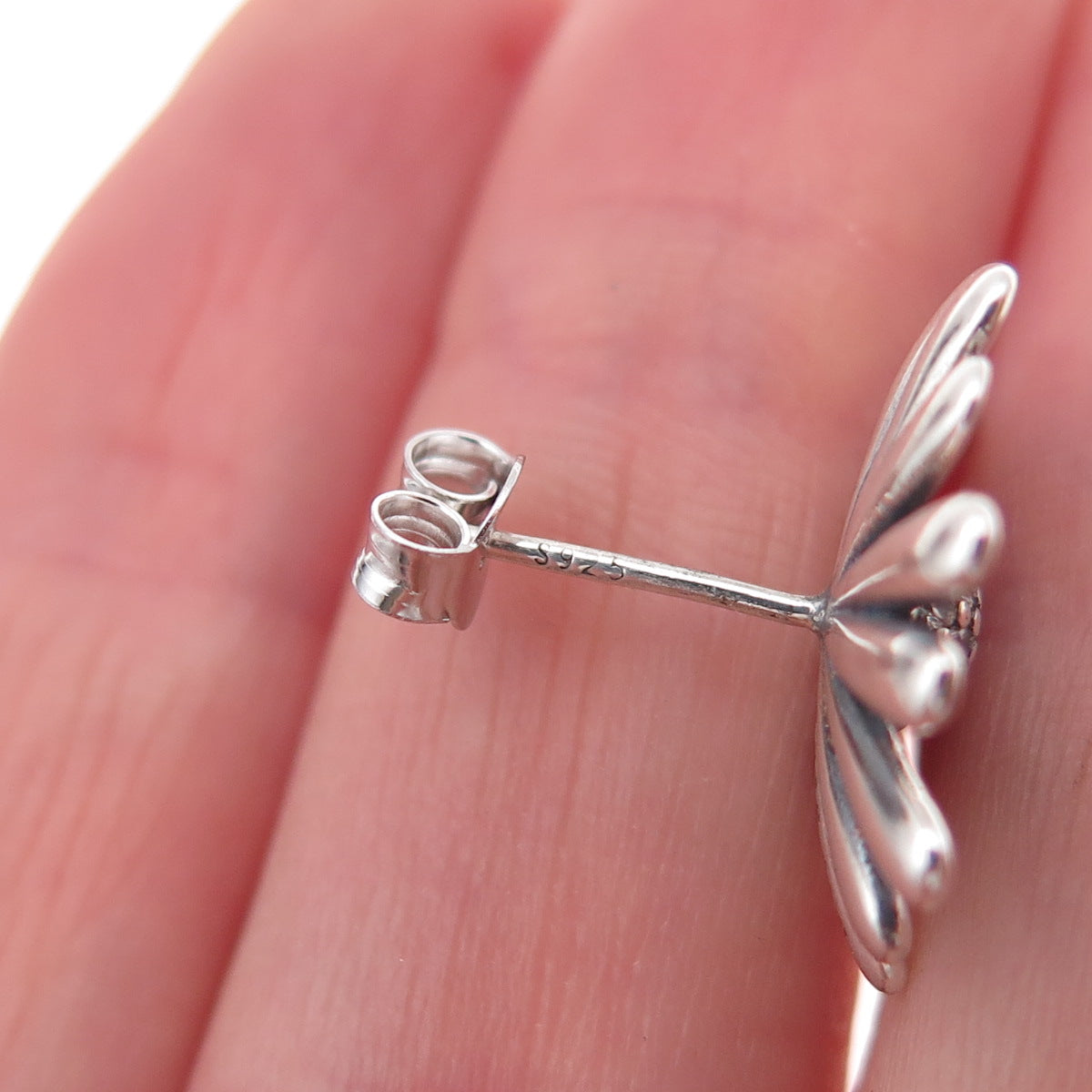 Pandora 925 Sterling Silver C Z Daisy Flower Earrings