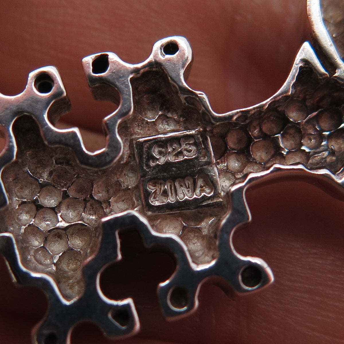 ZINA 925 Sterling Silver Vintage Club Key Pin Brooch