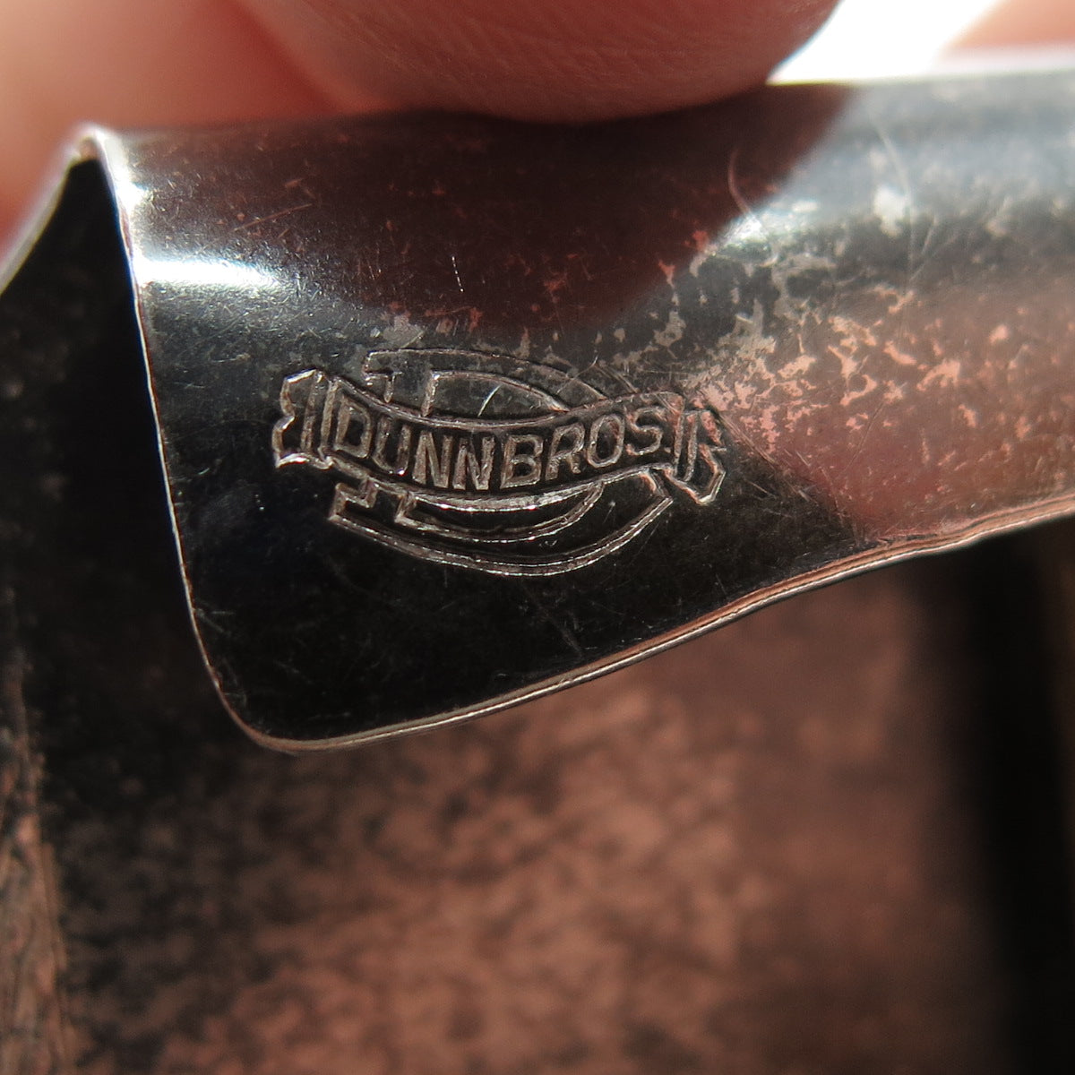 DUNN BROS 925 Sterling Silver Antique Art Deco Letter M Monogram Belt Buckle