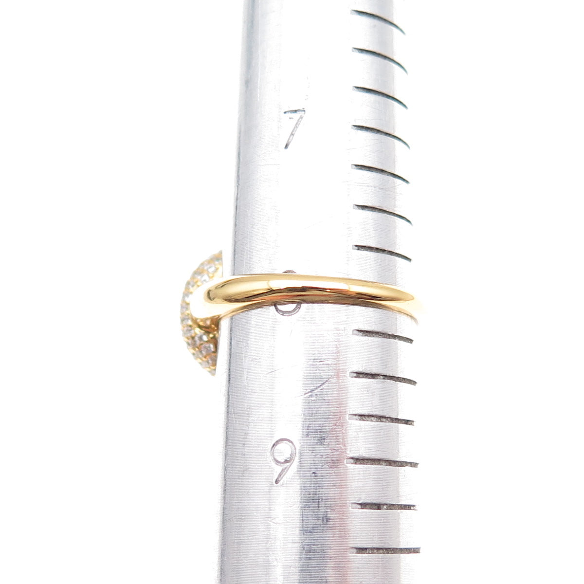 925 Sterling Silver Gold Plated Green & White C Z Ring Size 8