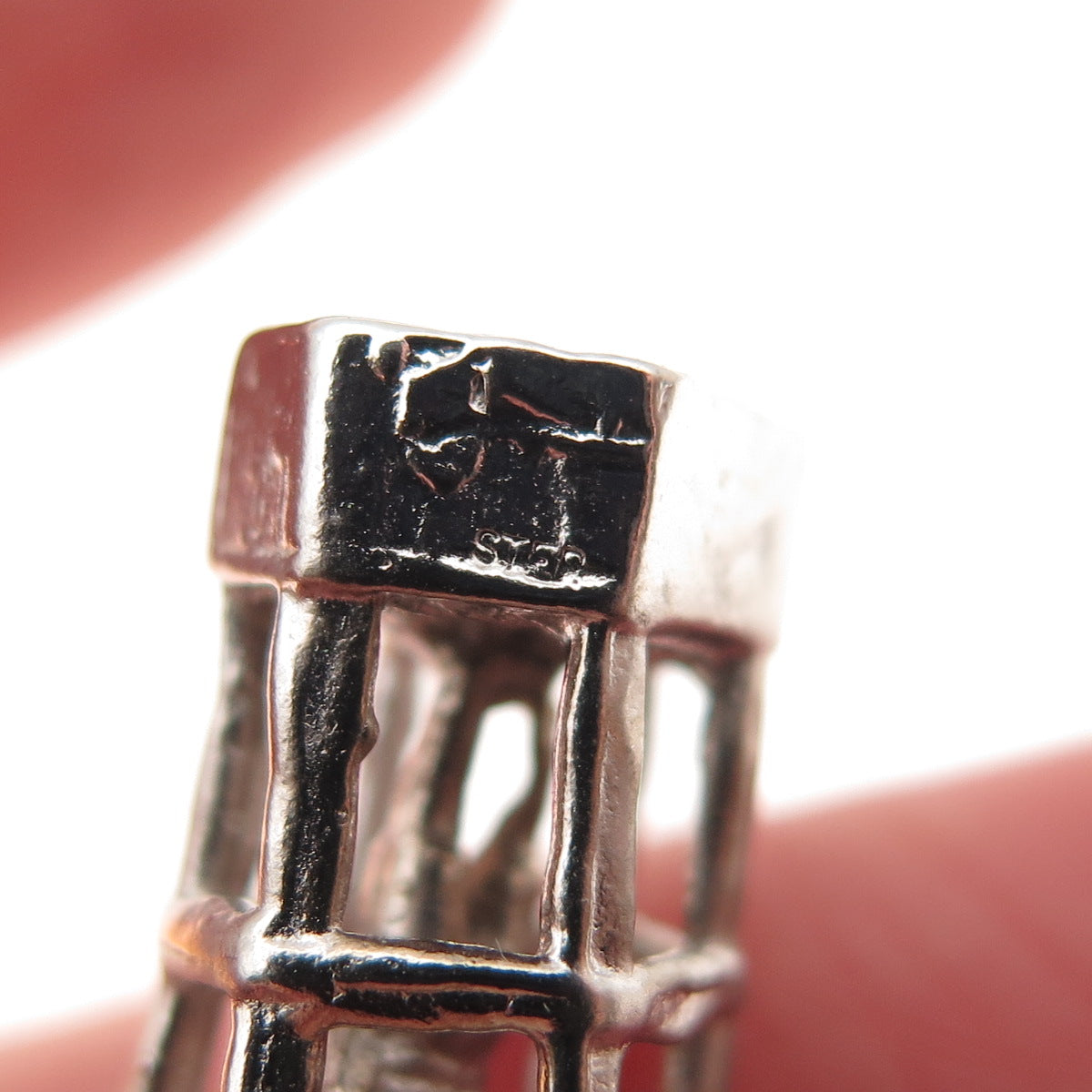 925 Sterling Silver Vintage Bermuda Traffic Controller 3D Charm Pendant