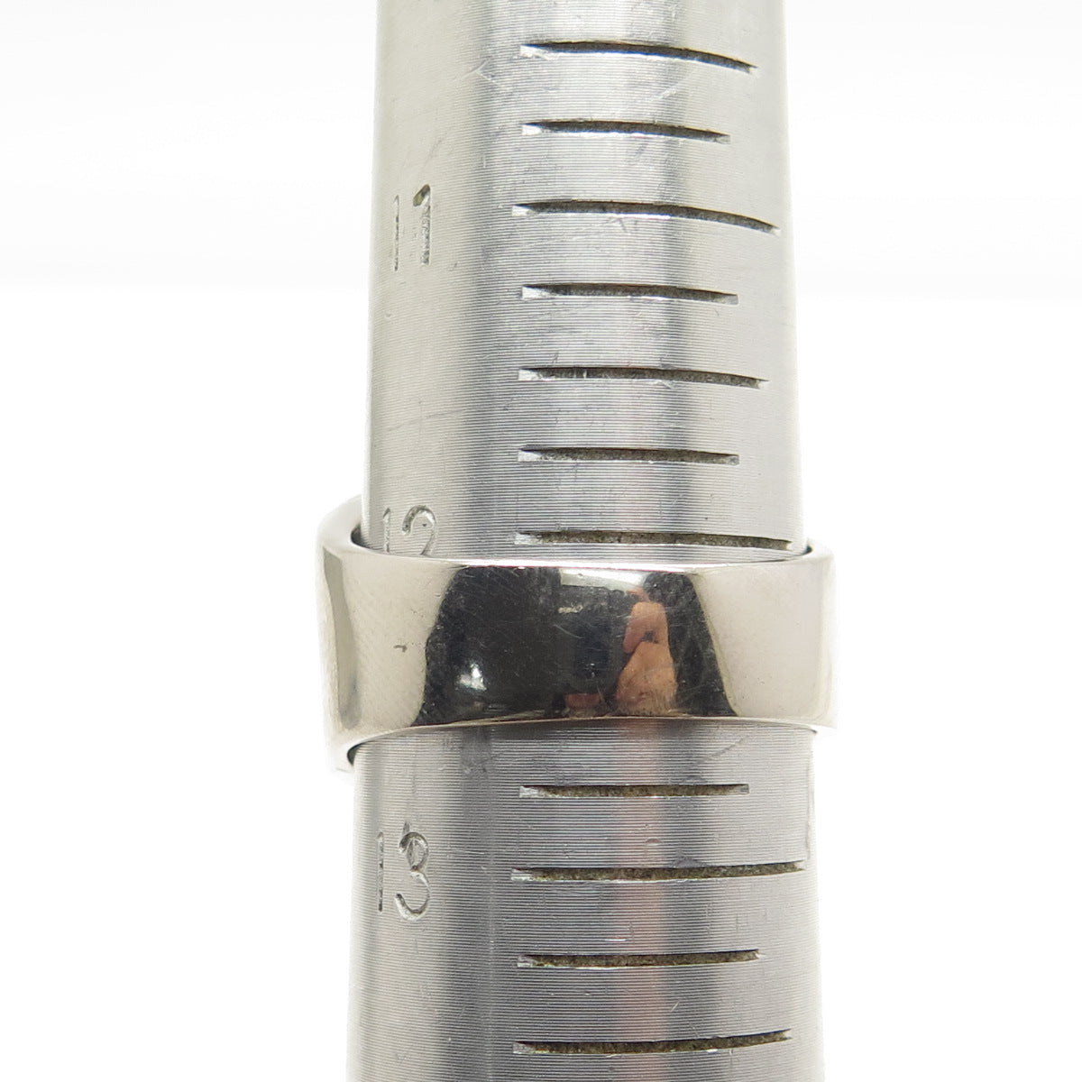 925 Sterling Silver Pave C Z Domed Ring Size 12.5