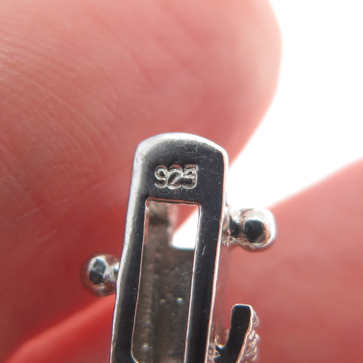 925 Sterling Silver Round-Cut C Z Petal Link Bracelet 7.25"