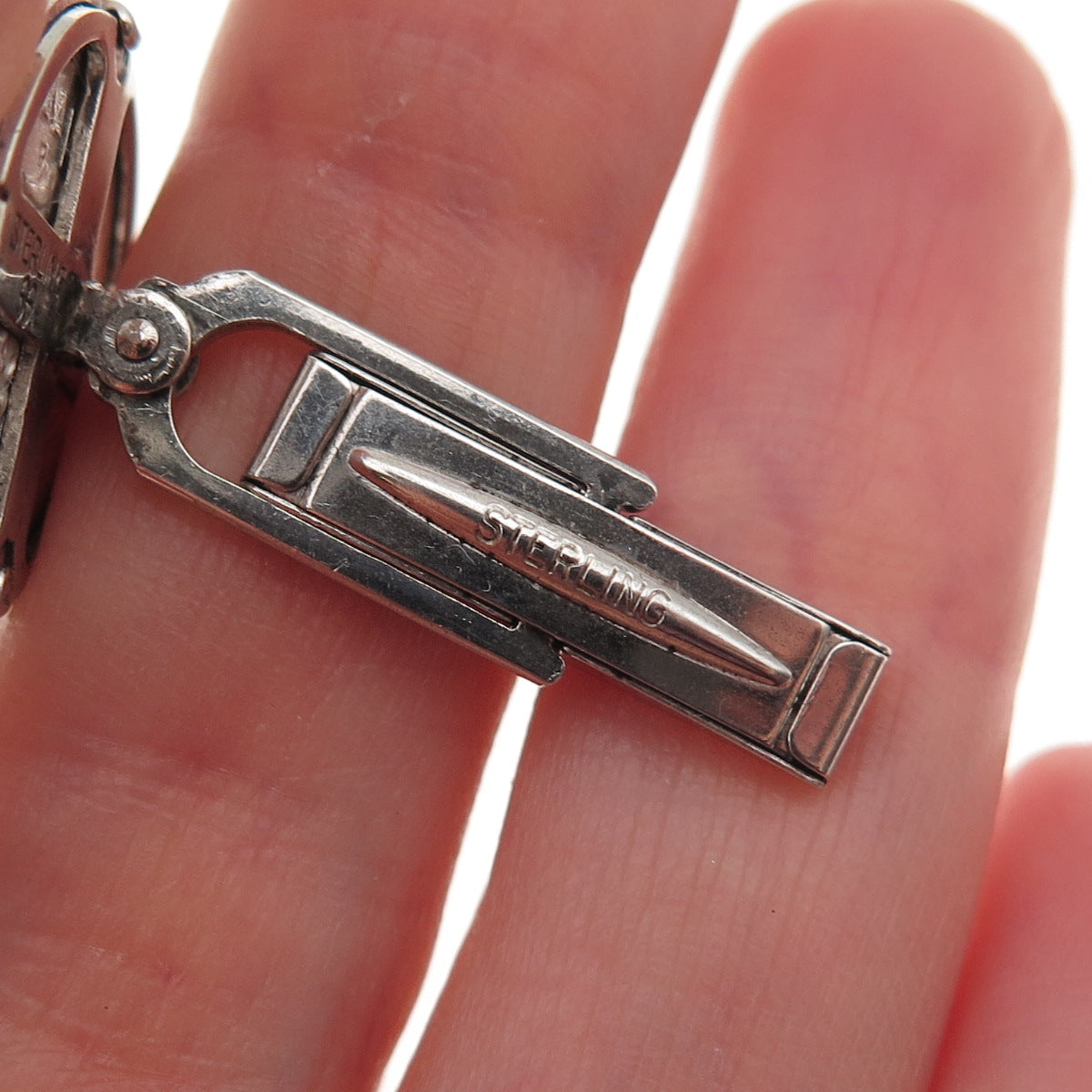925 Sterling Silver Vintage Bear & Bull Coin Cufflinks