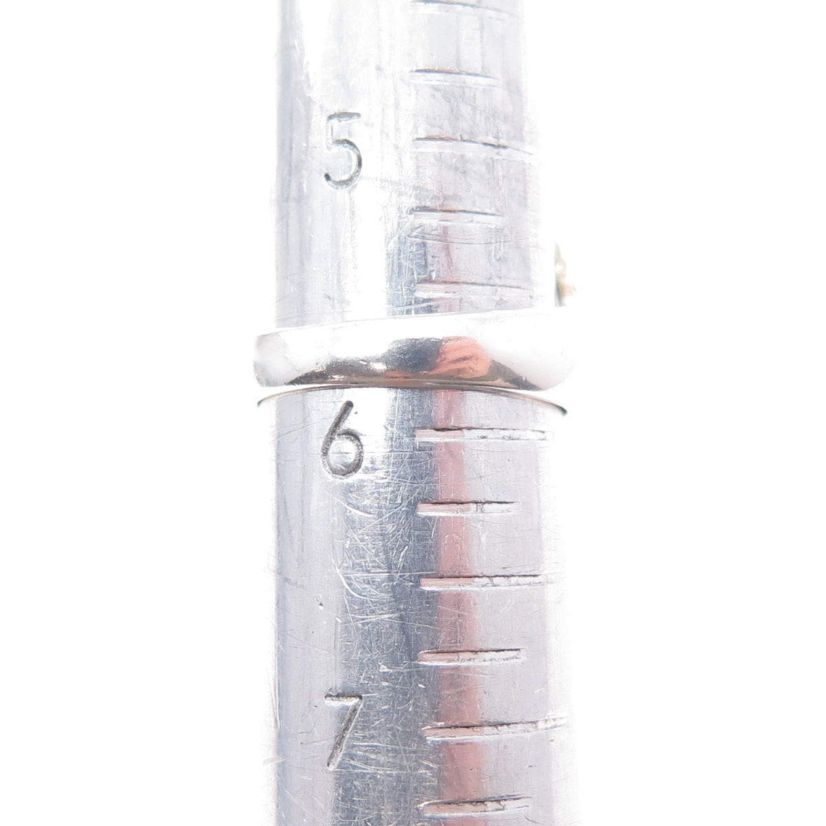 925 Sterling Silver 2-Tone Vintage Real Red Garnet Modernist Ring Size 5.75