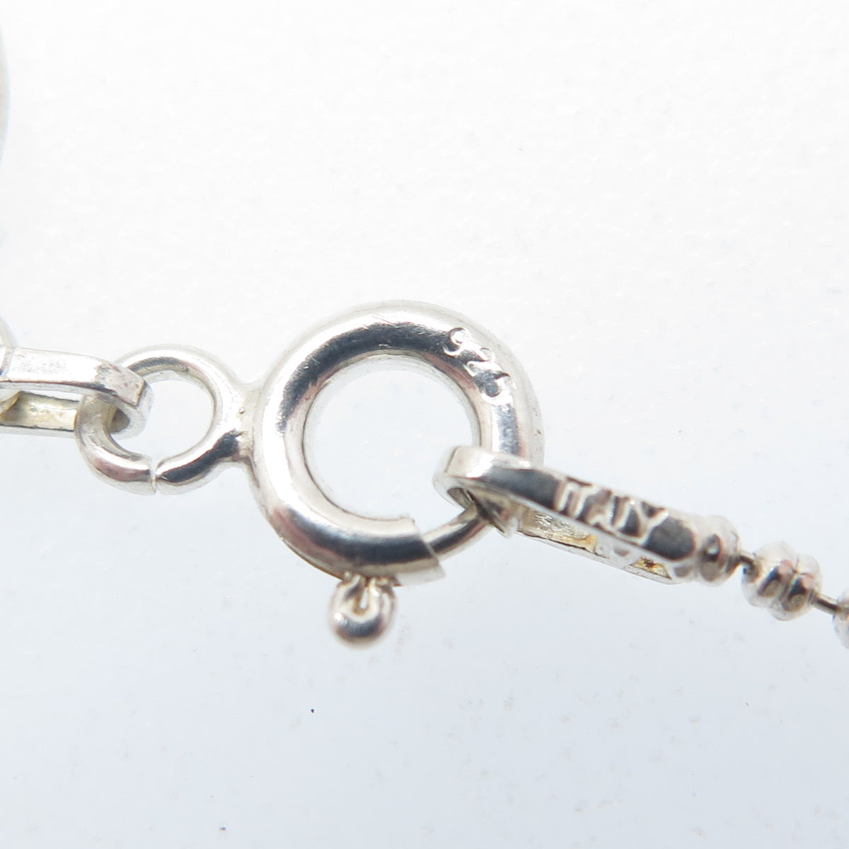 SATYA Sterling Silver Vintage Lotus Teardrop Pendant Beaded Chain Necklace 24"