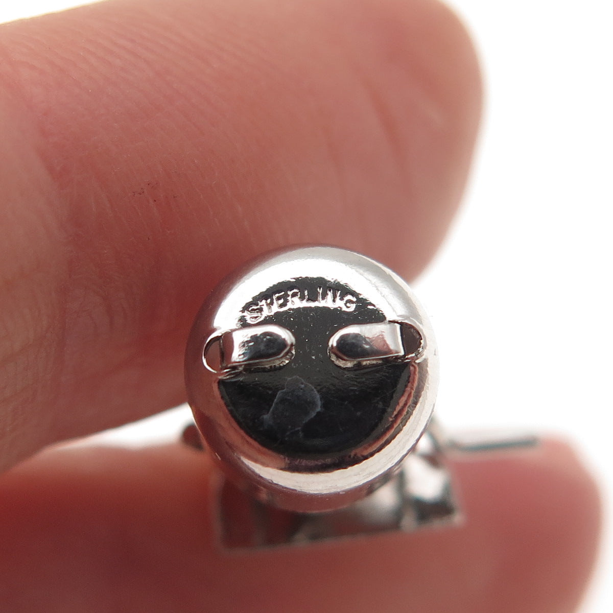 925 Sterling Silver Antique Art Deco Water Well 3D Mini Charm Pendant