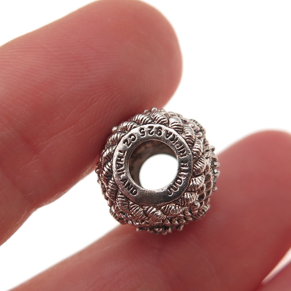 Judith Ripka 925 Sterling Silver Round-Cut C Z Slide Bead Charm