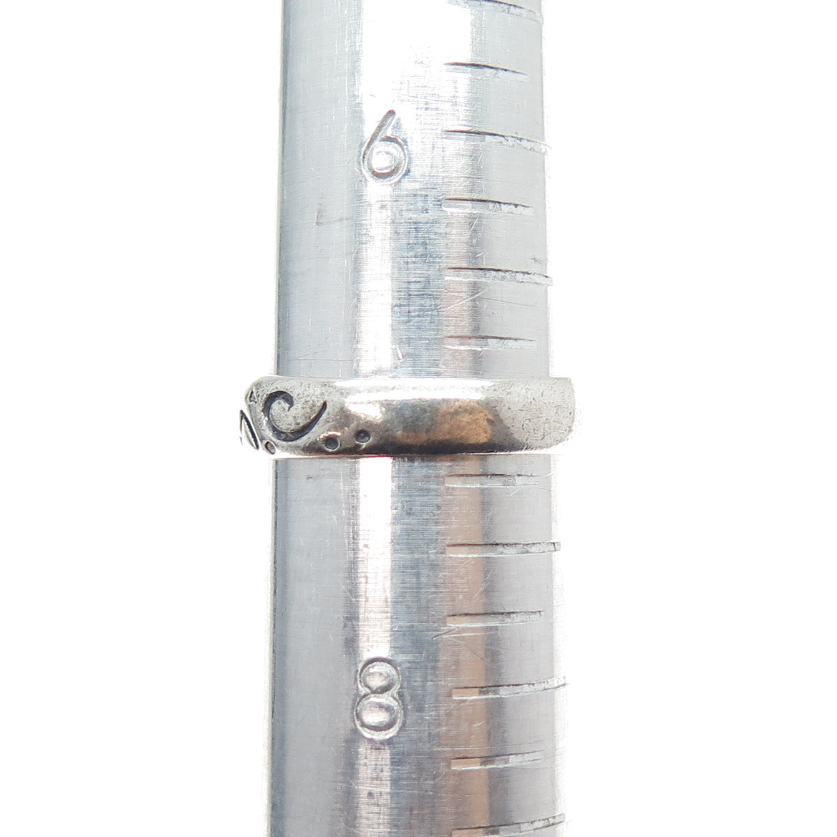 CHAPAL ZENRAY 925 Sterling Silver Vintage Wave Oxidized Band Ring Size 7.25