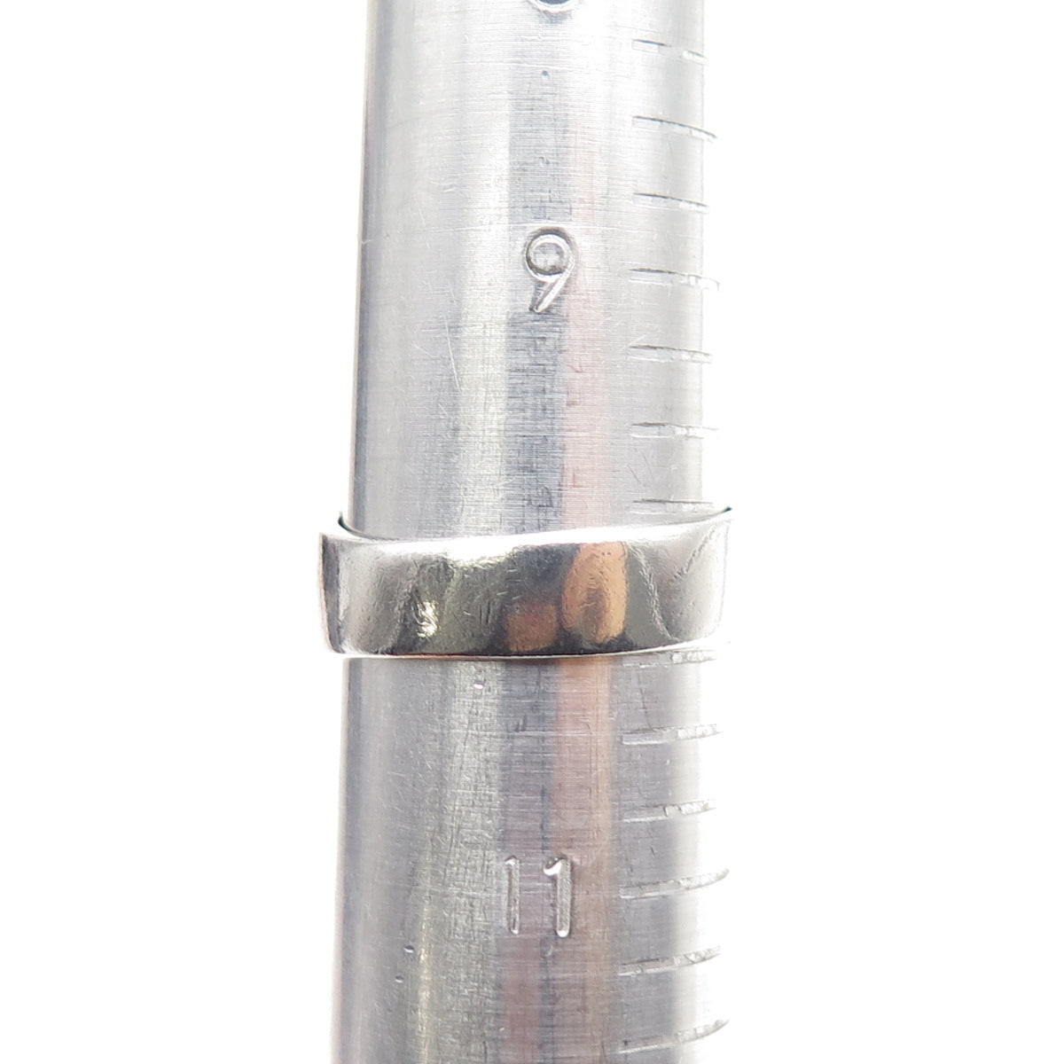 925 Sterling 2-Tone Vintage Mexico Modernist Seashell Oxidized Ring Size 10.25