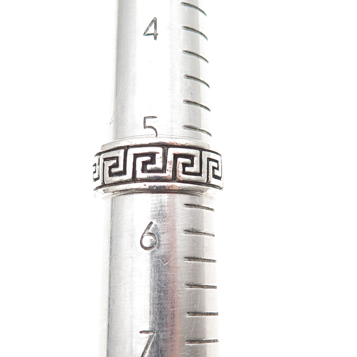 Chapal Zenray Sterling Silver Vintage Greek Maze Oxidized Band Ring Size 5.75