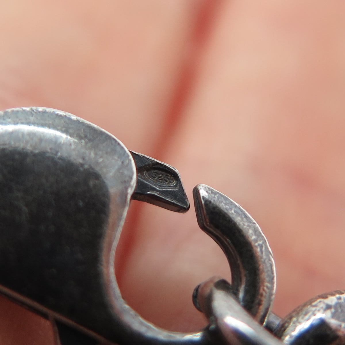 925 Sterling Silver Vintage Cuban Chain Heavy 197.6g Oxidized Necklace 25"