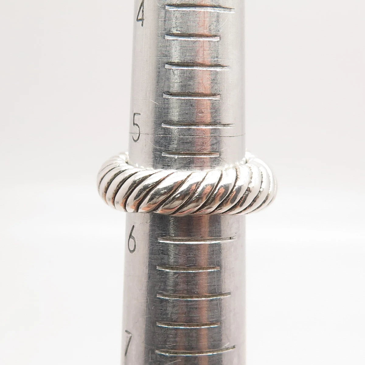 925 Sterling Silver Vintage C Z Twisted Ring Size 5.75
