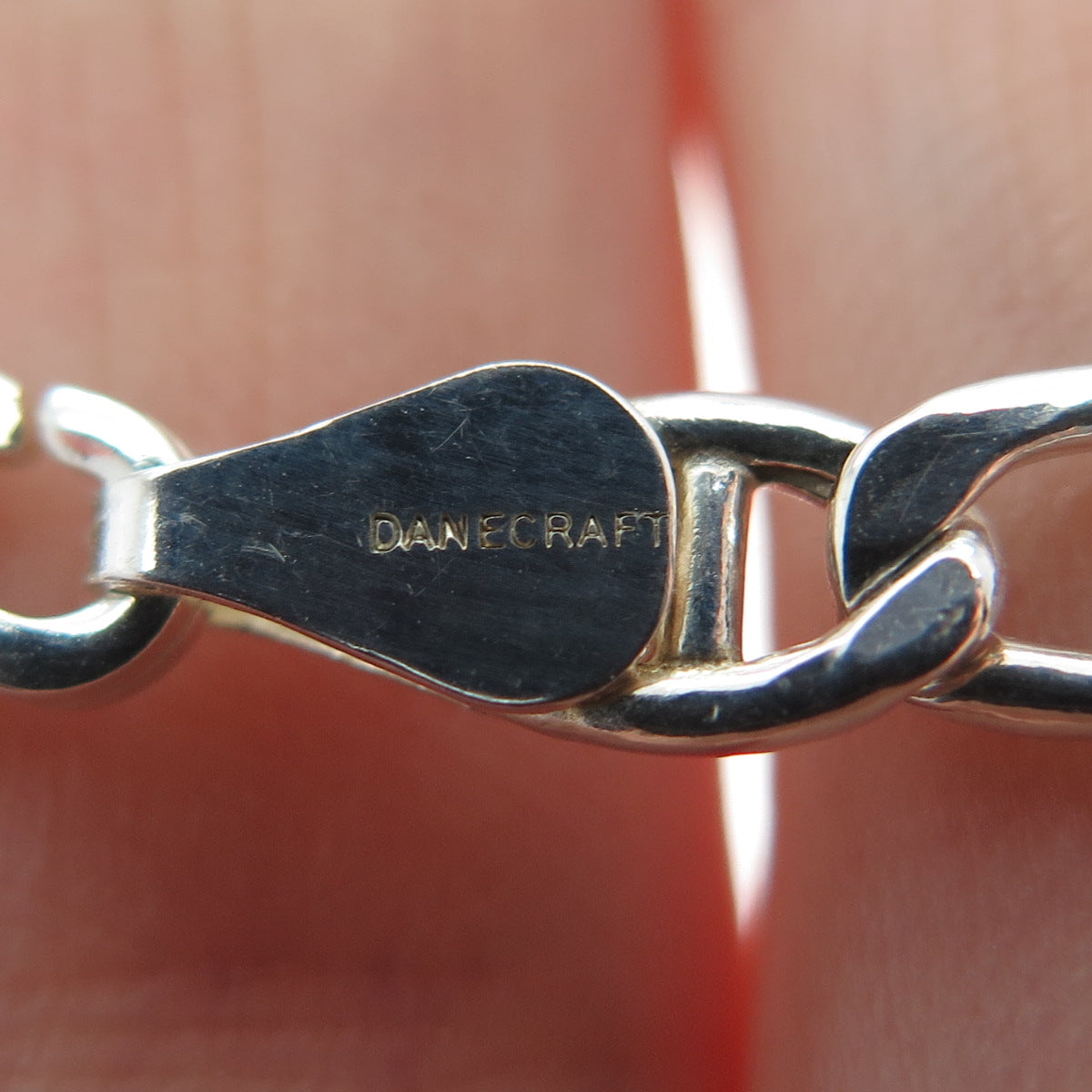 DANECRAFT 925 Sterling Silver Italy Figaro Link Bracelet 7.25"