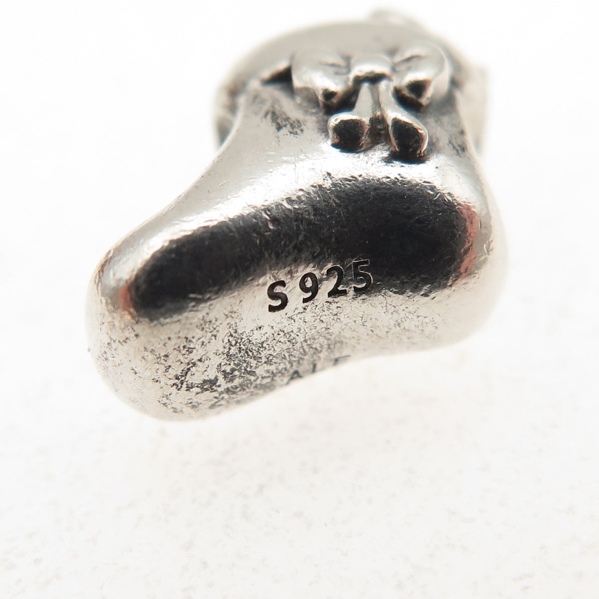 925 Sterling Silver Santa's Stocking Slide Bead Charm