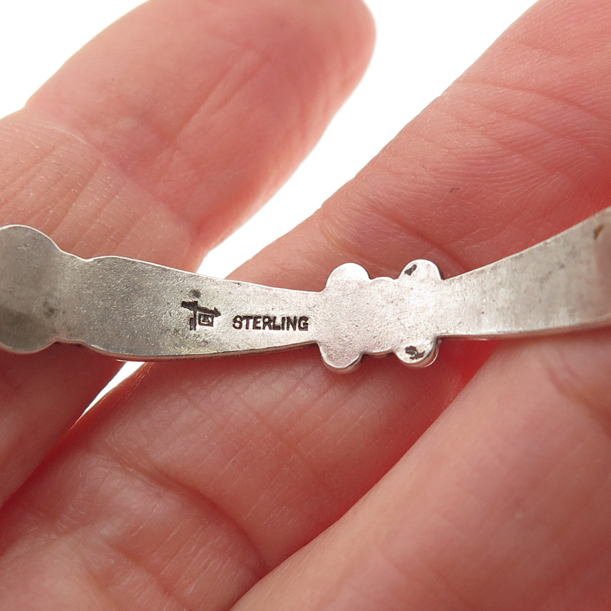 Bell Trading Post Old Pawn Sterling Vintage Turquoise Adjustable Bracelet 6.25"