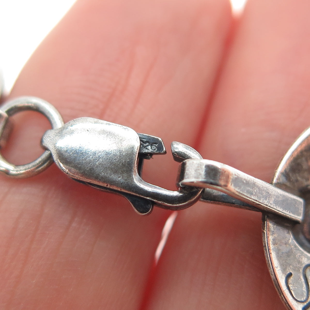 SHAWN NELSON NAVAJO Old Pawn 925 Sterling Vintage Turquoise Flower Bracelet 7"