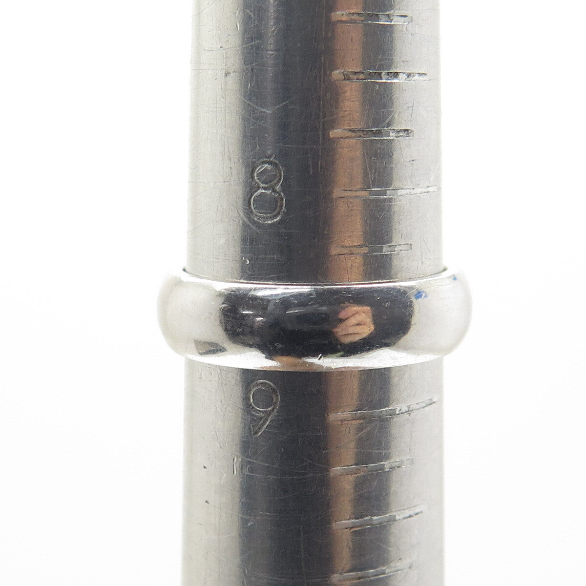 925 Sterling Silver Infinity Engraved Band Ring Size 8.75