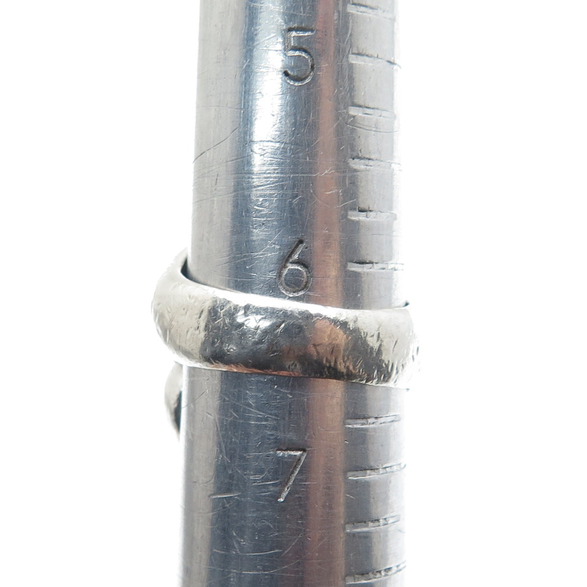 925 Sterling Silver Vintage Mexico Modernist Bypass Oxidized Ring Size 6.5