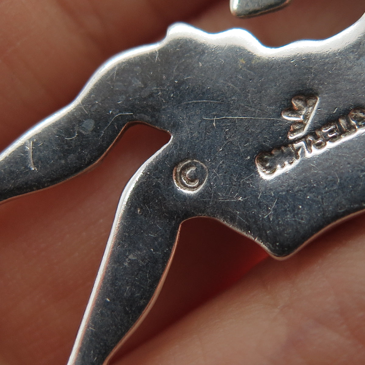 First American Traders Gallup Old Pawn Sterling Turquoise Kokopelli Pin Pendant