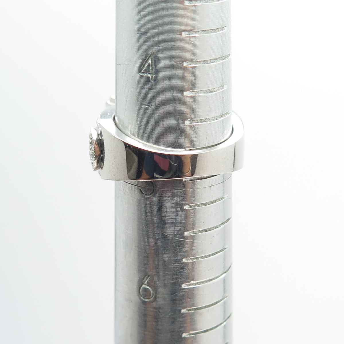 925 Sterling Silver Princess-Cut Round-Cut & Emerald-Cut Shaped C Z Ring Size 5