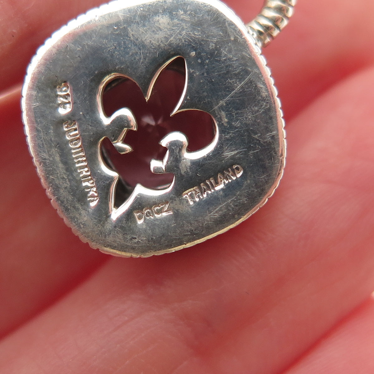 JUDITH RIPKA 925 Sterling Silver Cushion-Cut Blue C Z Jacket Earrings