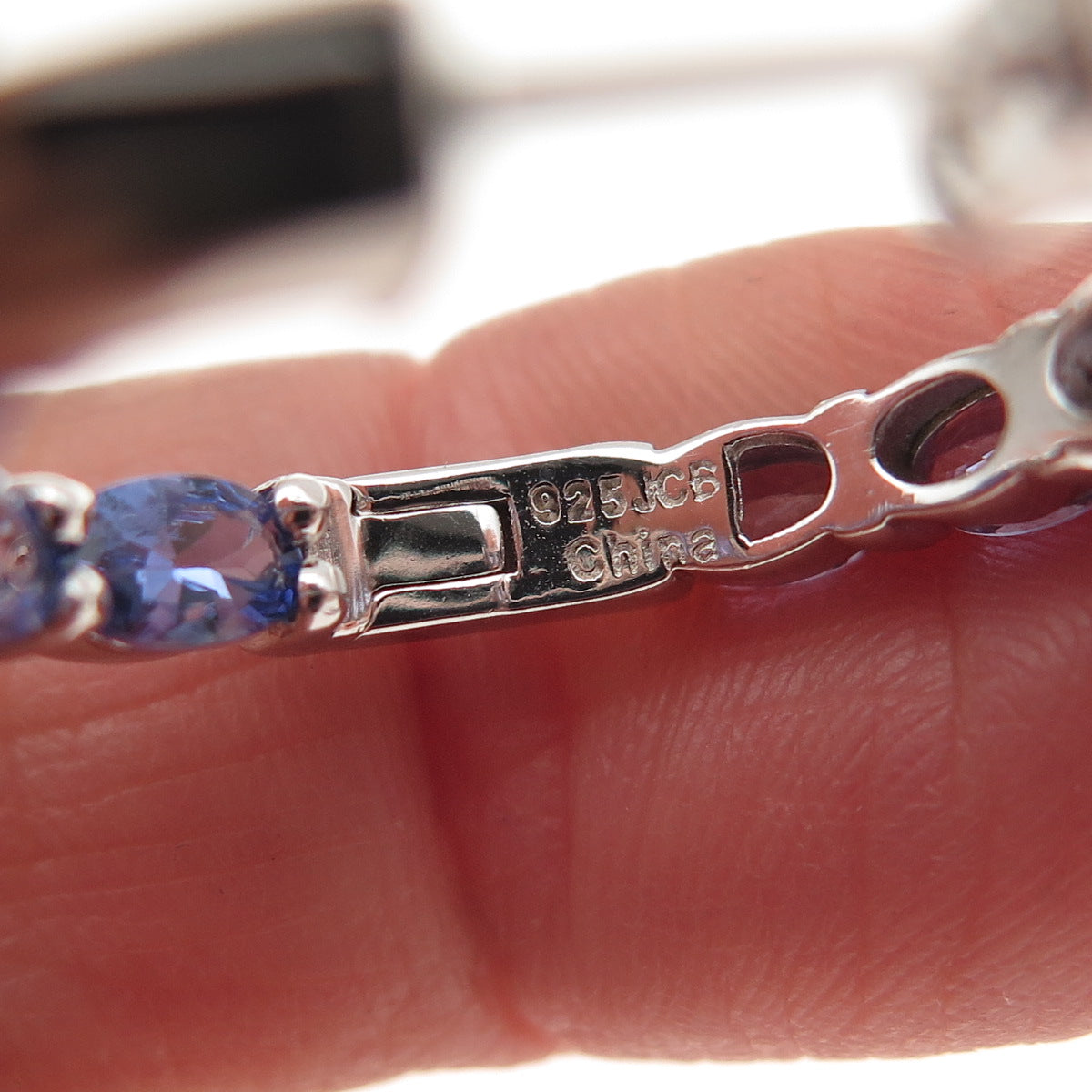 925 Sterling Silver Real Oval-Cut Tanzanite In & Out Hoop Earrings