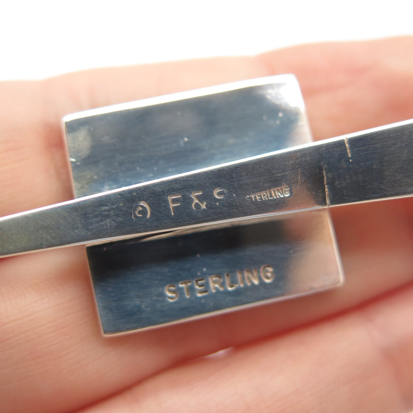 925 Sterling Silver Vintage Fenwick & Sailors Storyteller Tie Clip