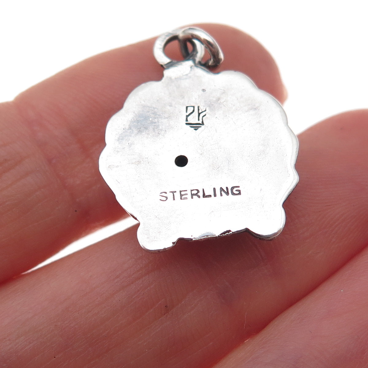 Carl Poul Petersen 925 Sterling Silver Antique Art Deco Seashell Charm Pendant