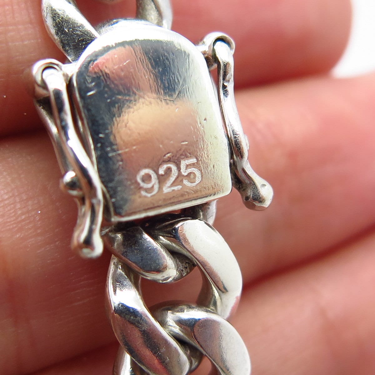 925 Sterling Silver Vintage "Emilio" Personalized ID Cuban Link Bracelet 8"