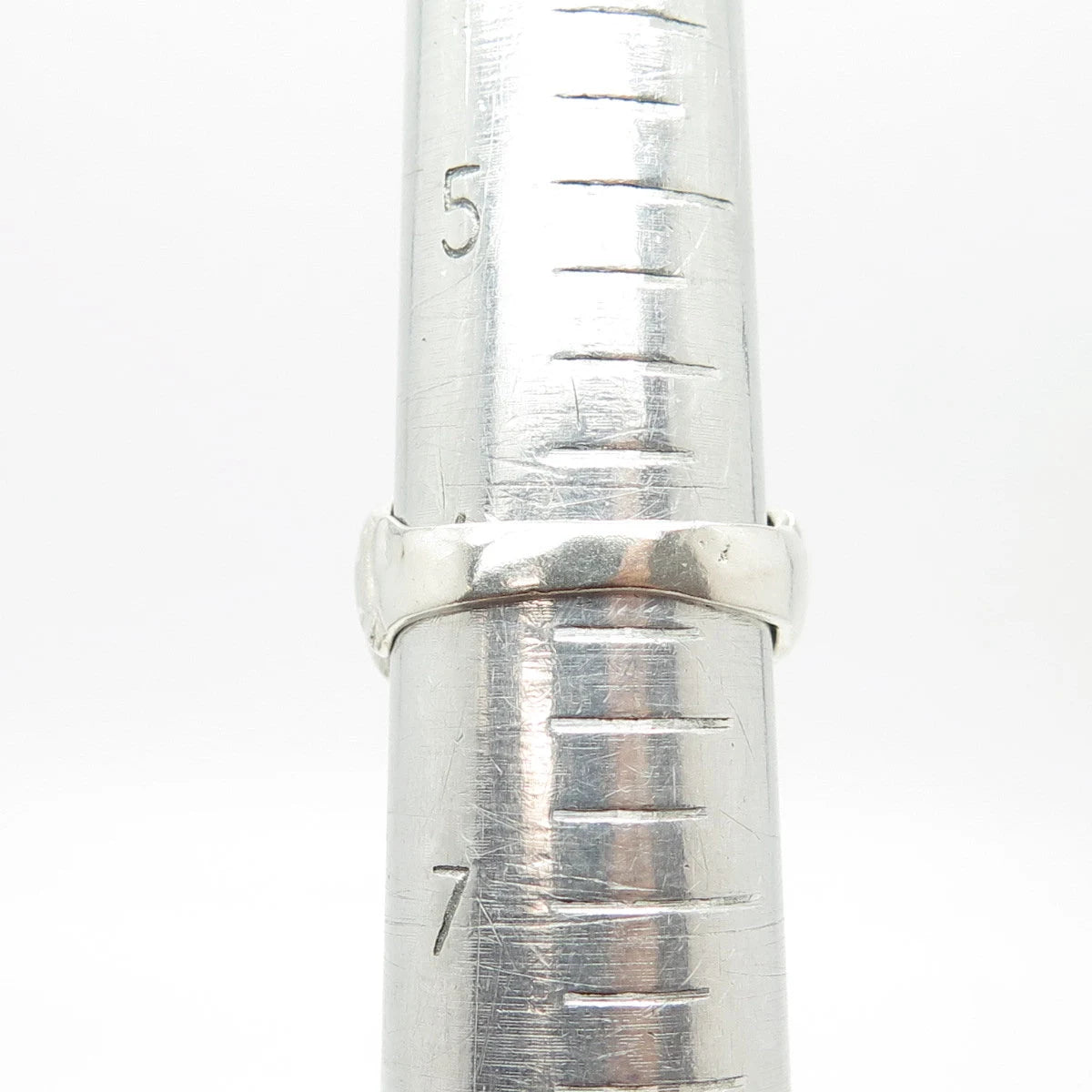 925 Sterling Silver Vintage Ribbed Cocktail Ring Size 6.25