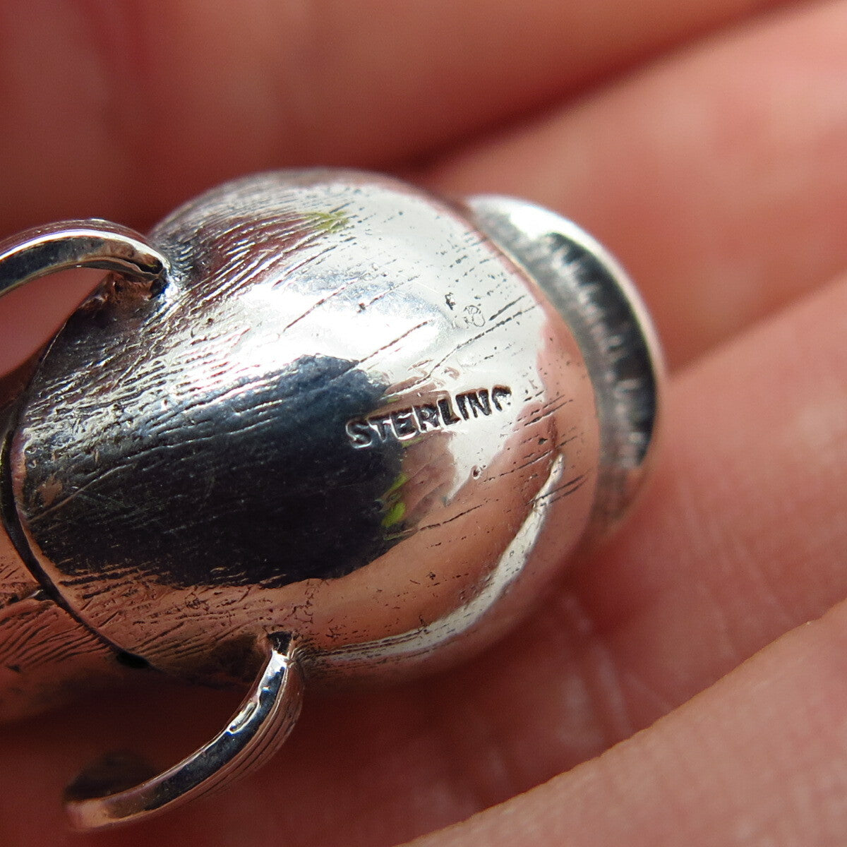 925 Sterling Silver Vintage Fish Charm Pendant