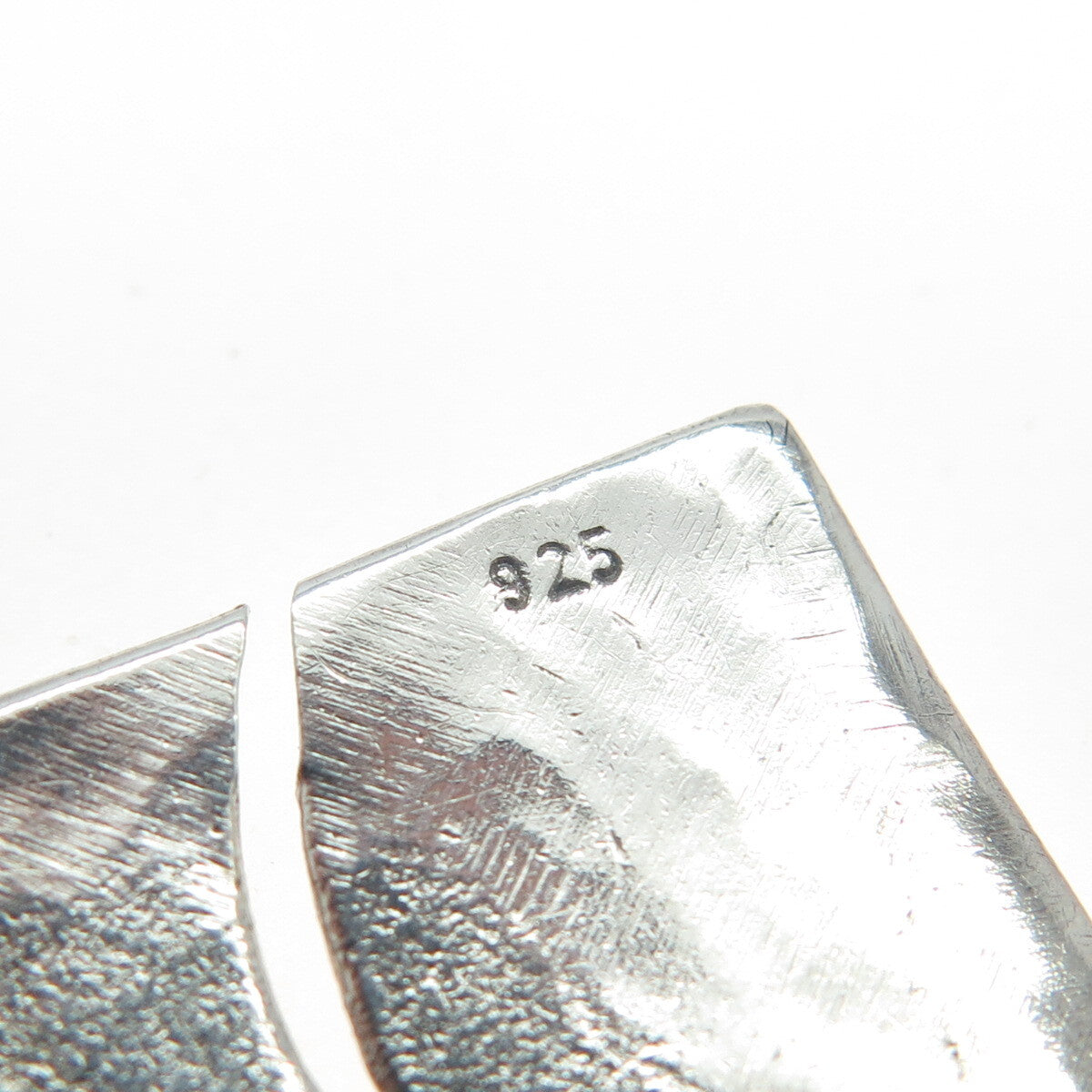 925 Sterling Silver Vintage Modernist Textured Pin Brooch