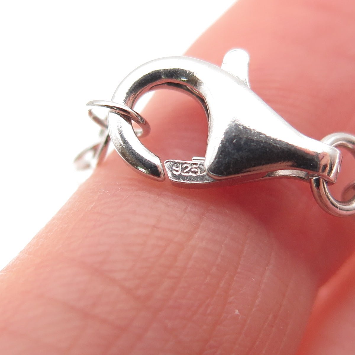 925 Sterling Silver Enamel Ball Beaded Double Chain Necklace 16-18"