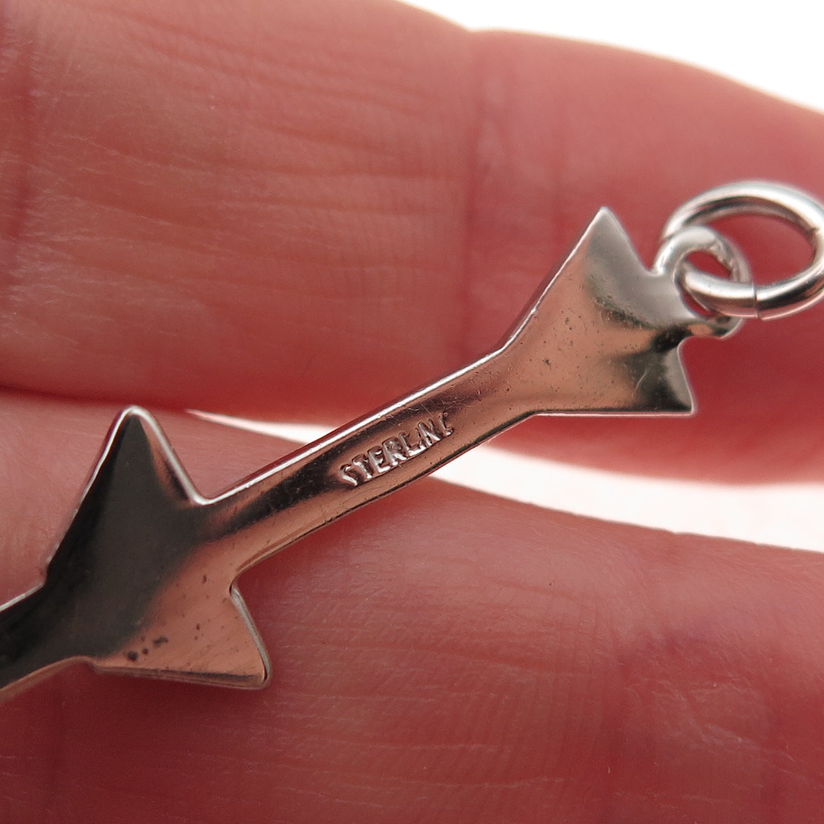 925 Sterling Silver Vintage Rocket Charm Pendant