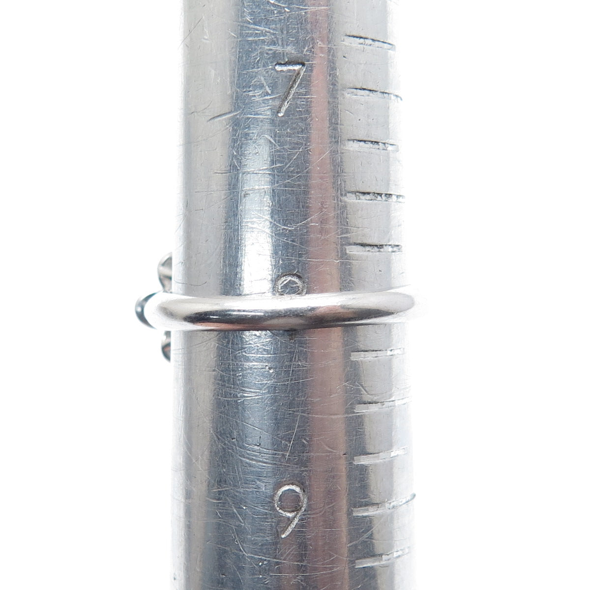 925 Sterling Silver Real Round-Cut Diamond & Druzy Ring Size 8