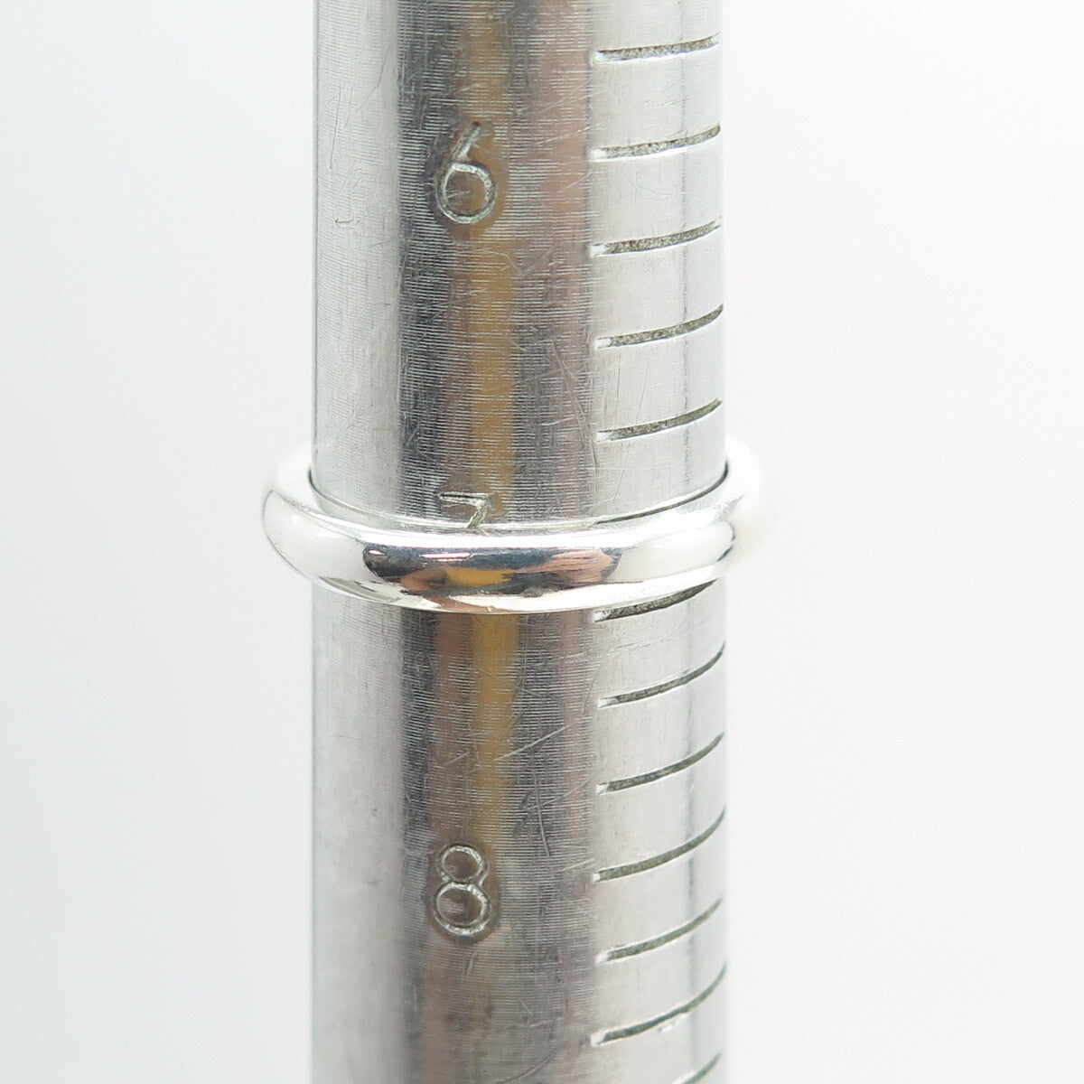 MICHELLE ALBALA 925 Sterling Silver Vintage Wedding Band Ring Size 7.25