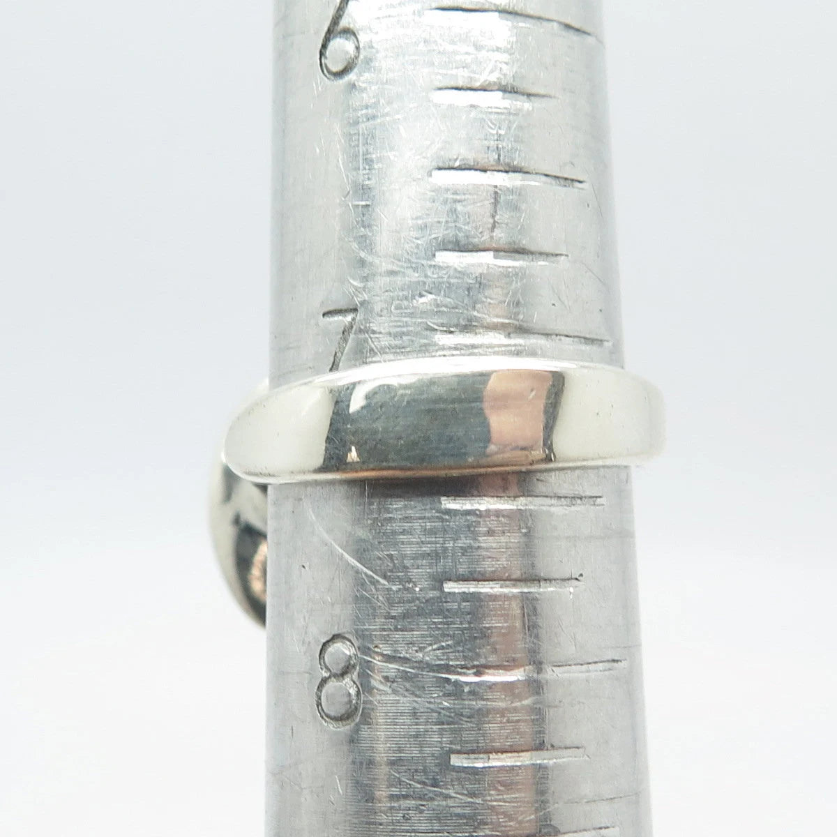 925 Sterling Silver Vintage Modernist Ring Size 7.25
