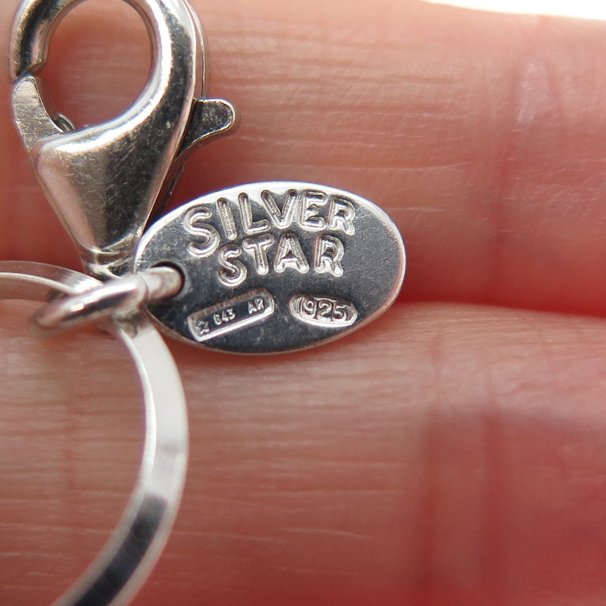 SILVER STAR 925 Sterling Vintage Italy Real Pearl Rolo Chain Necklace 22"