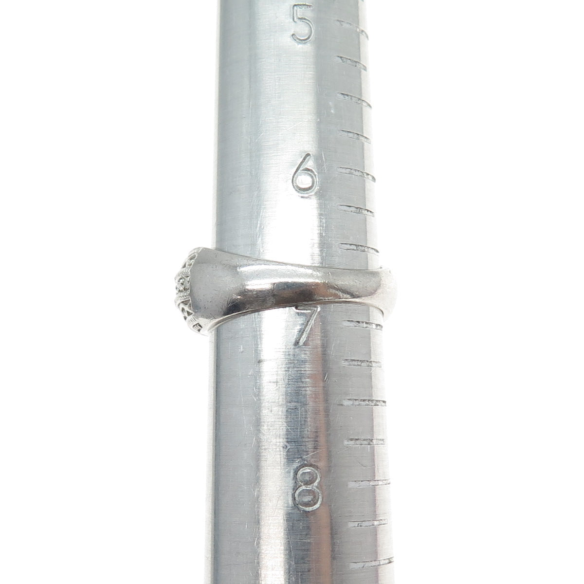 BGE BRADFORD 925 Sterling Silver Real Round-Cut Diamond Ring Size 7