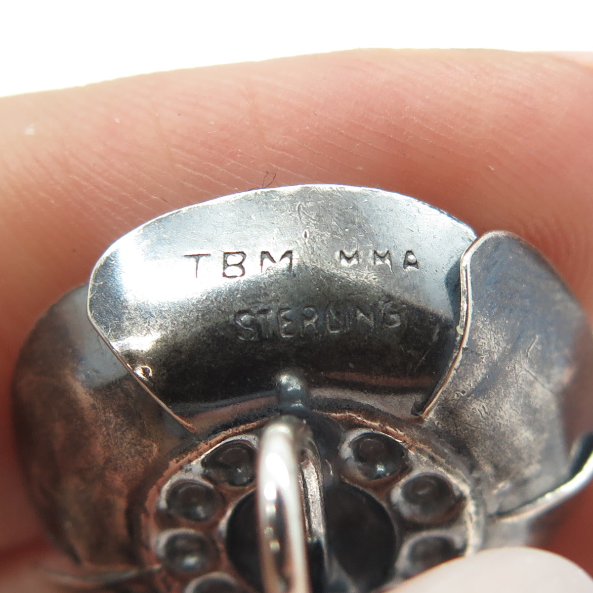 METROPOLITAN MUSEUM OF ART Sterling Silver Antique Flower Screw Back Earrings