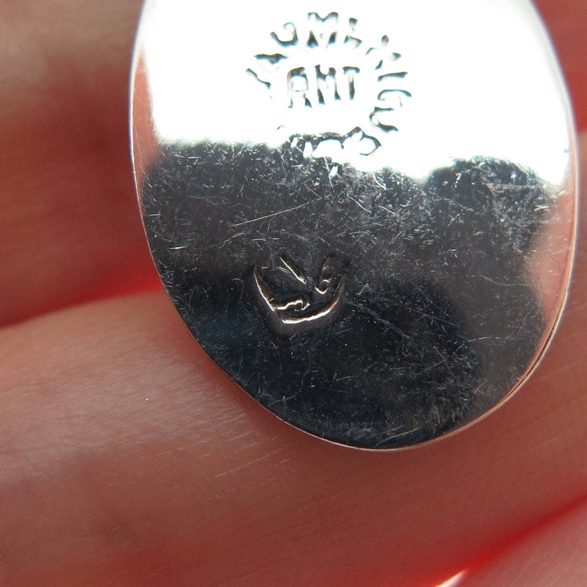 925 Sterling Silver Vintage Mexico Real Turquoise Inlay Falling Star Pendant